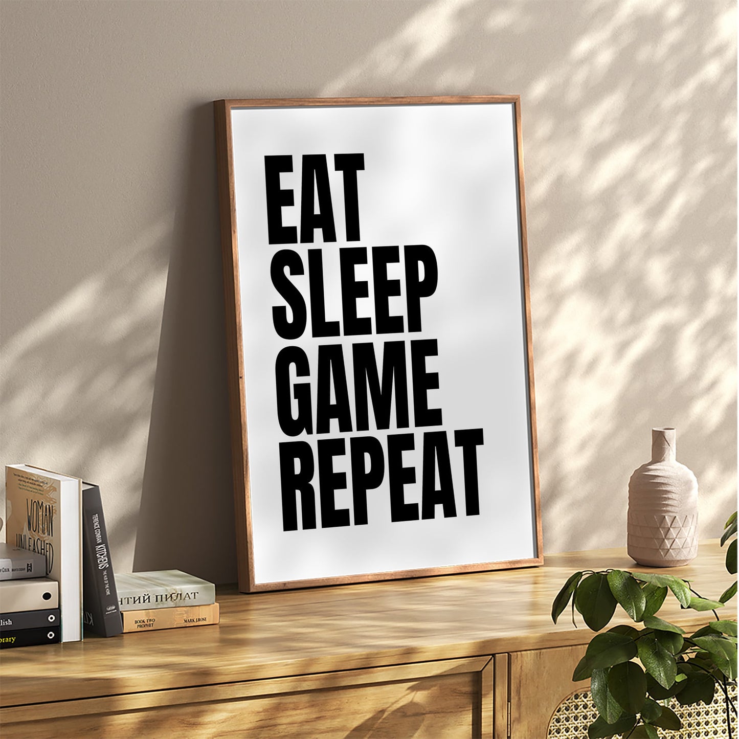 Eat Sleep Game Repeat Poster