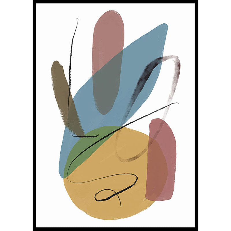Abstract Floral Layers Poster