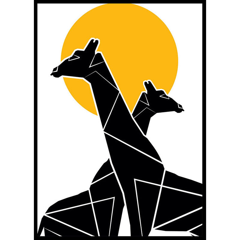 Abstract Giraffes Poster