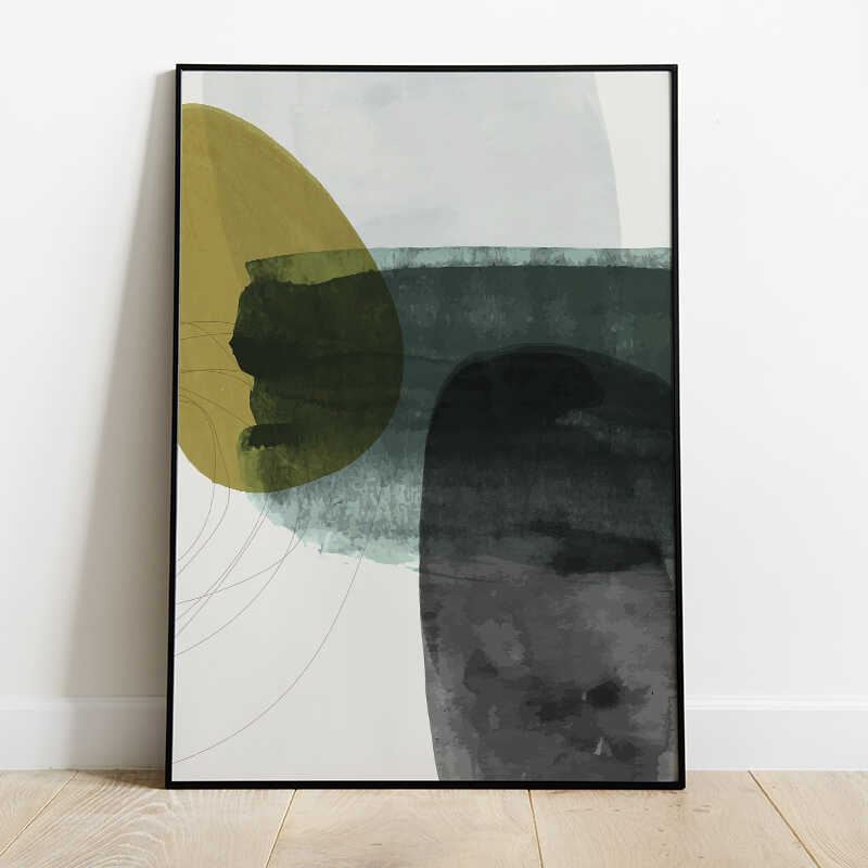 Abstract Layered Blocks Poster Number 1