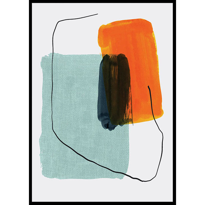 Abstract Layered Blocks Poster Number 5