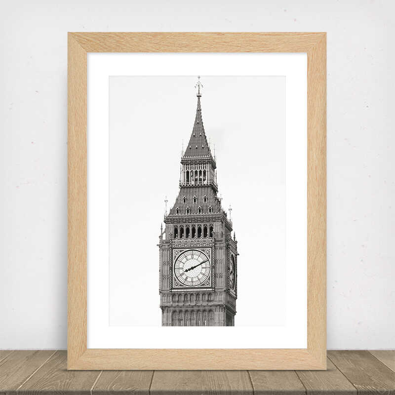 Big Ben Black & White Poster