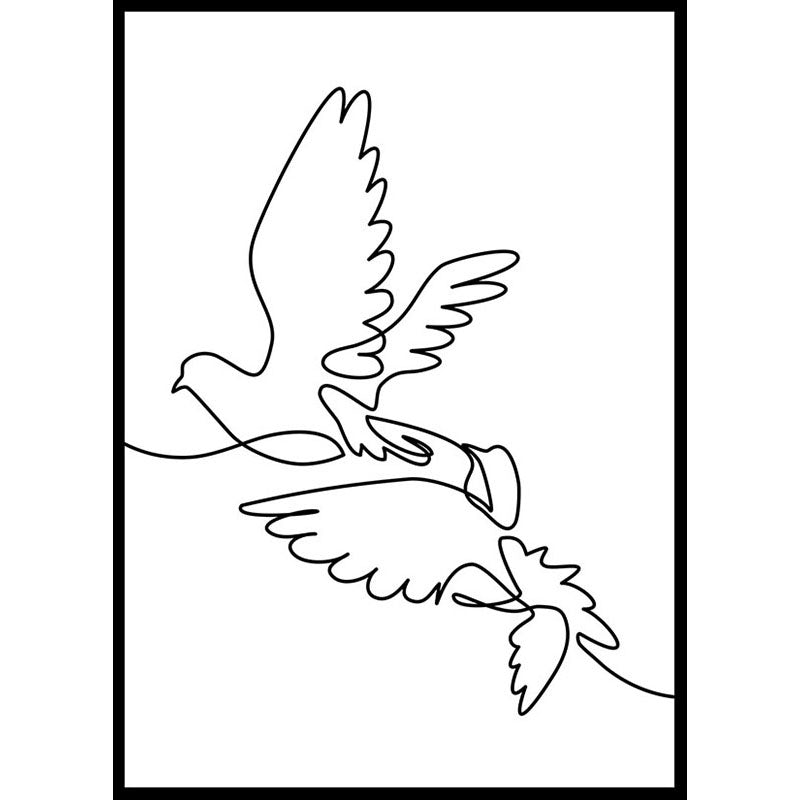 Birds Line Drawing