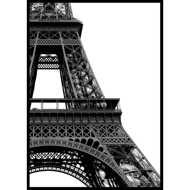 Eiffel Tower Black & White Poster