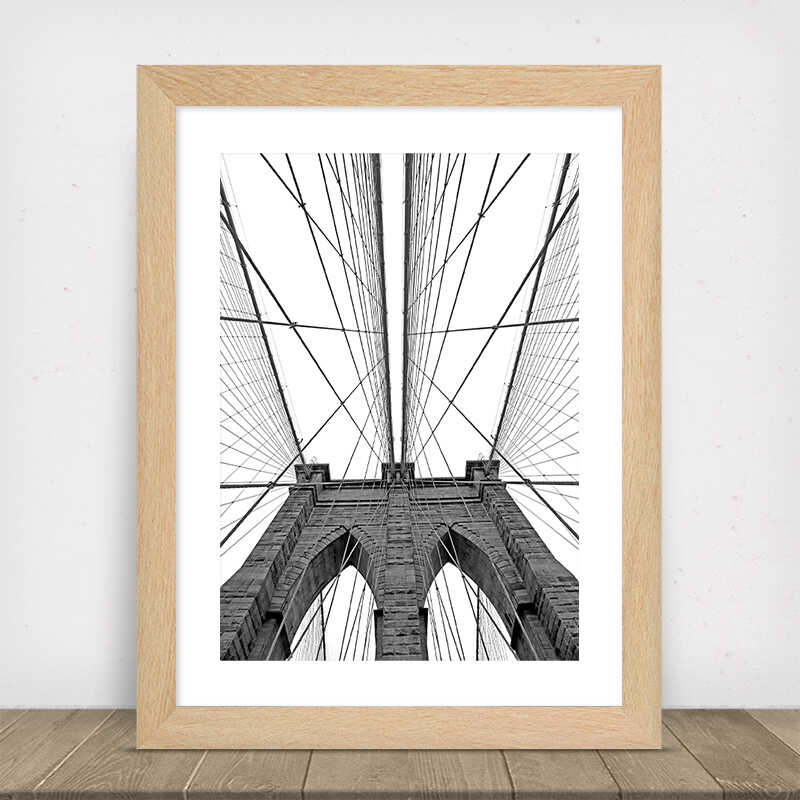 Brooklyn Bridge Black & White Poster Number 2