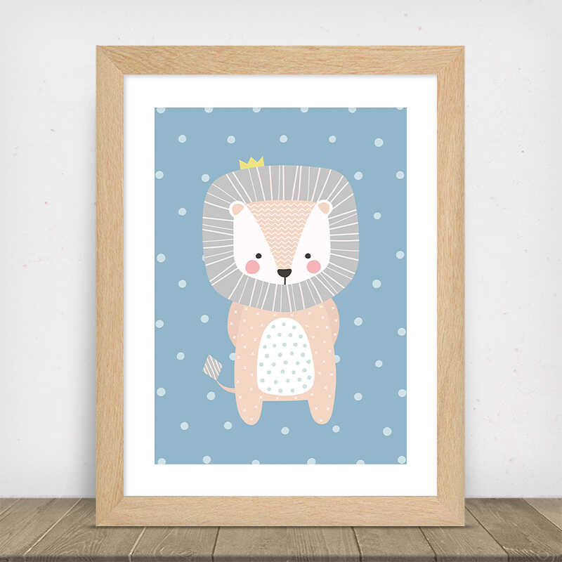 Illustrated Lion Poster