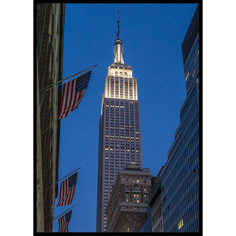 Empire State Building At Night Poster