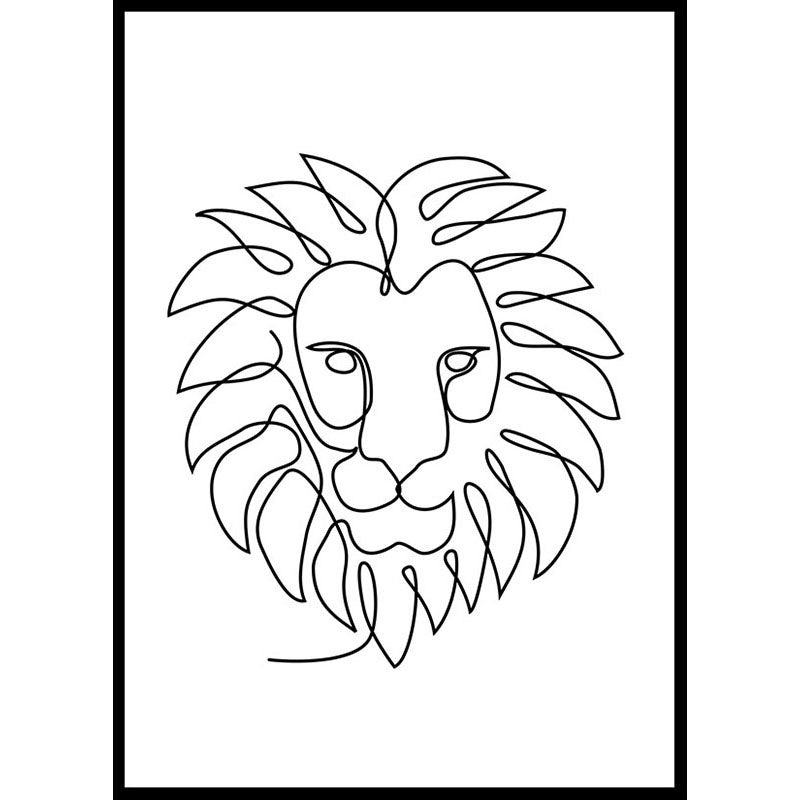 King Of The Jungle Line Drawing
