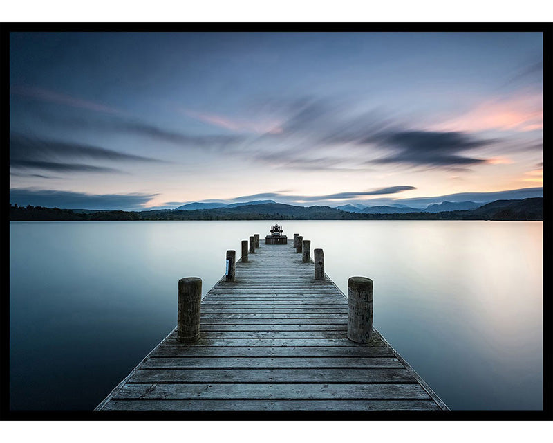 Pier At Sunset Poster