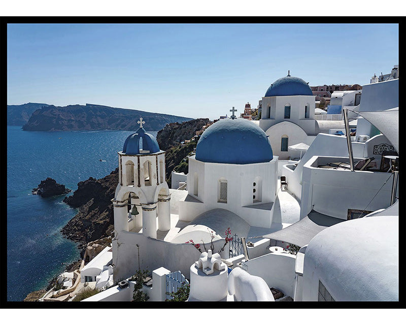 Santorini Rooftops Poster