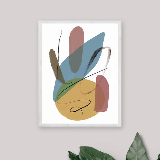 Abstract Floral Layers Poster