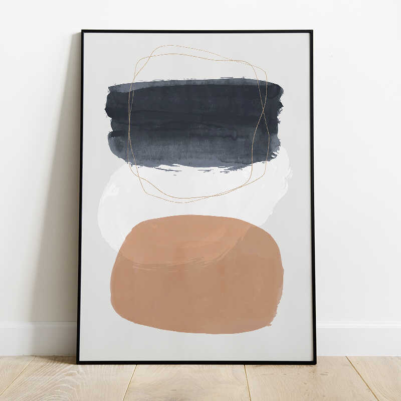 Abstract Layered Blocks Poster Number 3