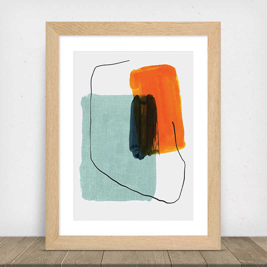 Abstract Layered Blocks Poster Number 5