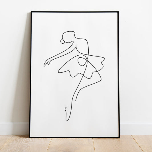 Ballerina Line Drawing