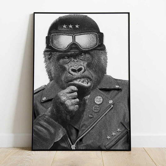 Biker Gorilla Poster