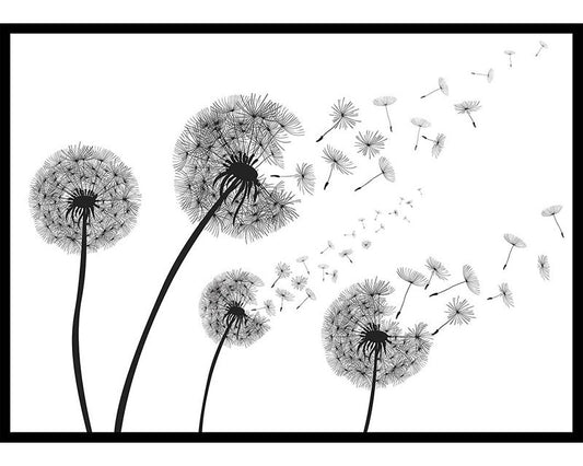 Dandelion Breeze Poster