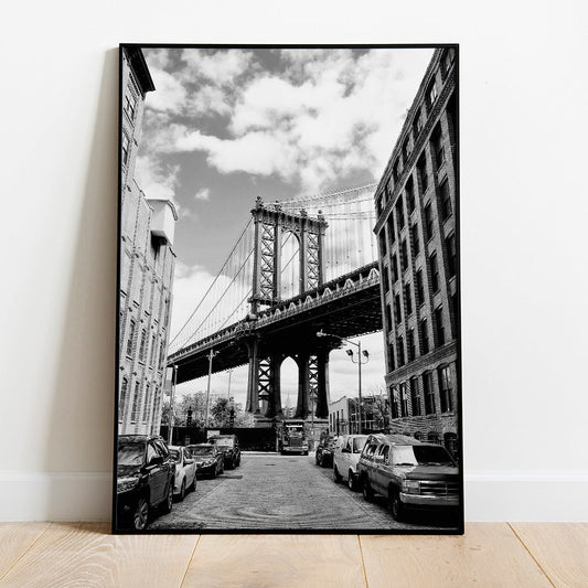 Brooklyn Bridge Black & White Poster