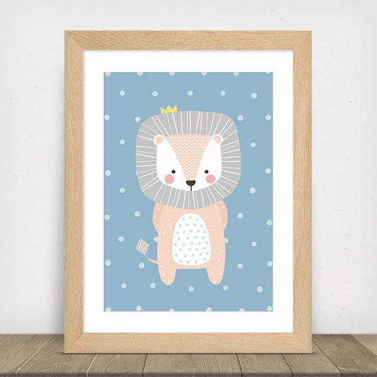 Illustrated Lion Poster