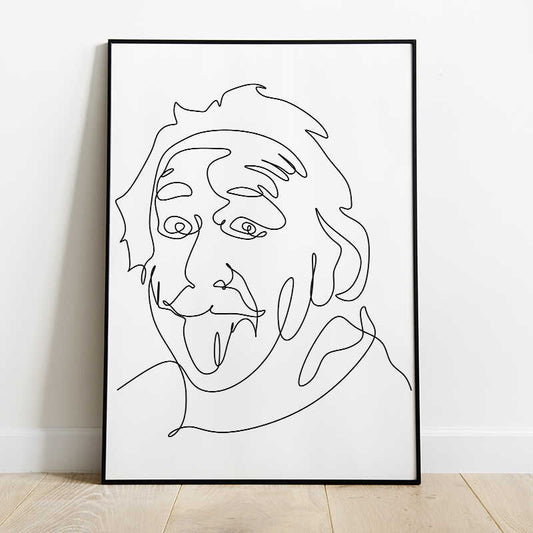 Albert Einstein Line Drawing