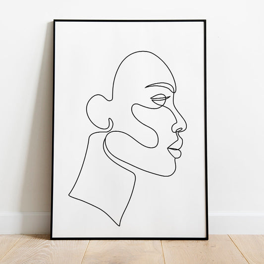 Face Profile Line Drawing