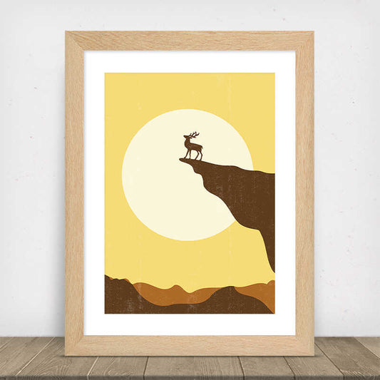 Golden Hour Deer Poster