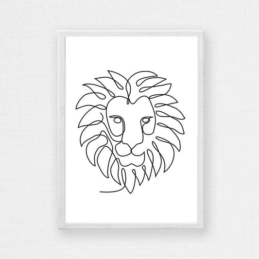 King Of The Jungle Line Drawing