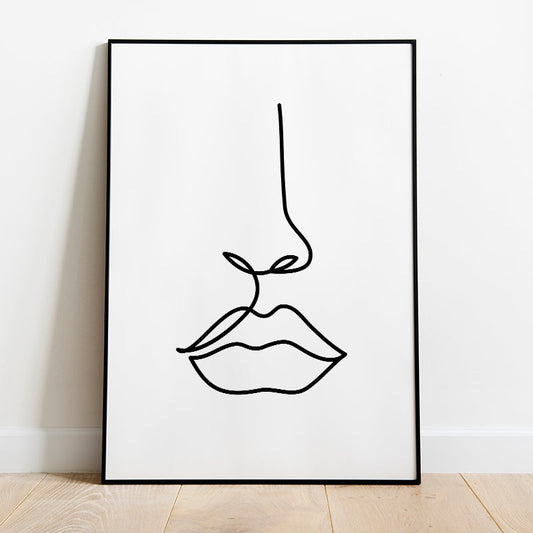 Lips Line Drawing