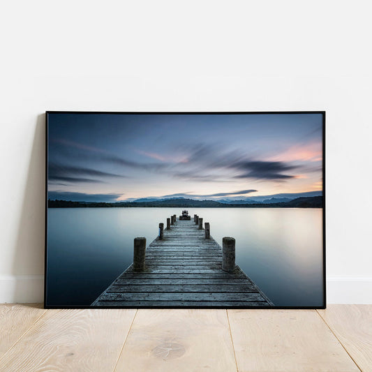 Pier At Sunset Poster