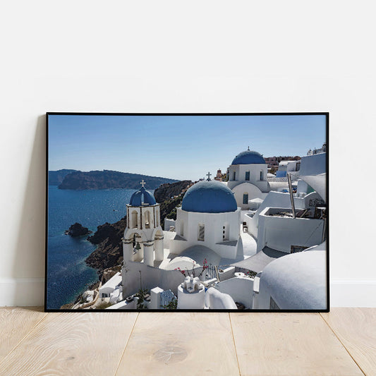 Santorini Rooftops Poster